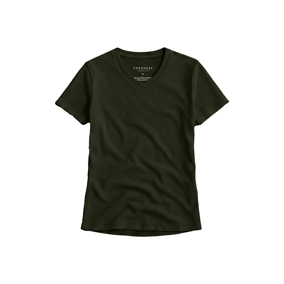 CAMISETA FEMININA GOLA V